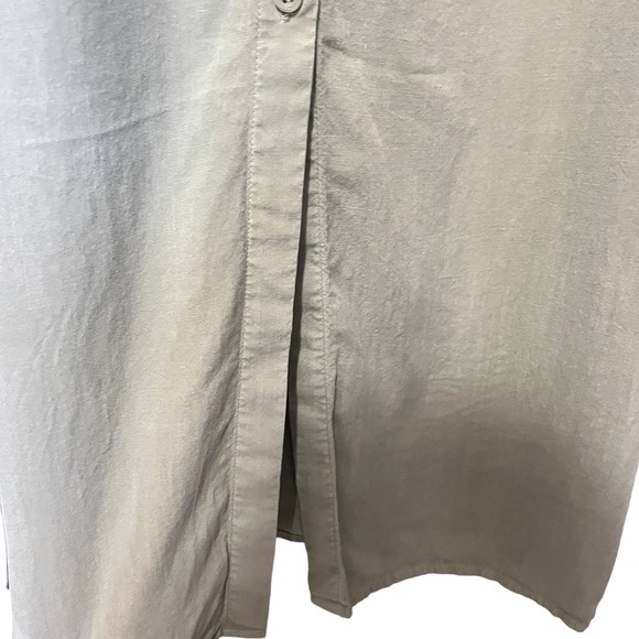 Cloth & Stone Dress Sleeveless Sage Tencel Button Midi Coastal Prairie XS - Picture 4 of 10